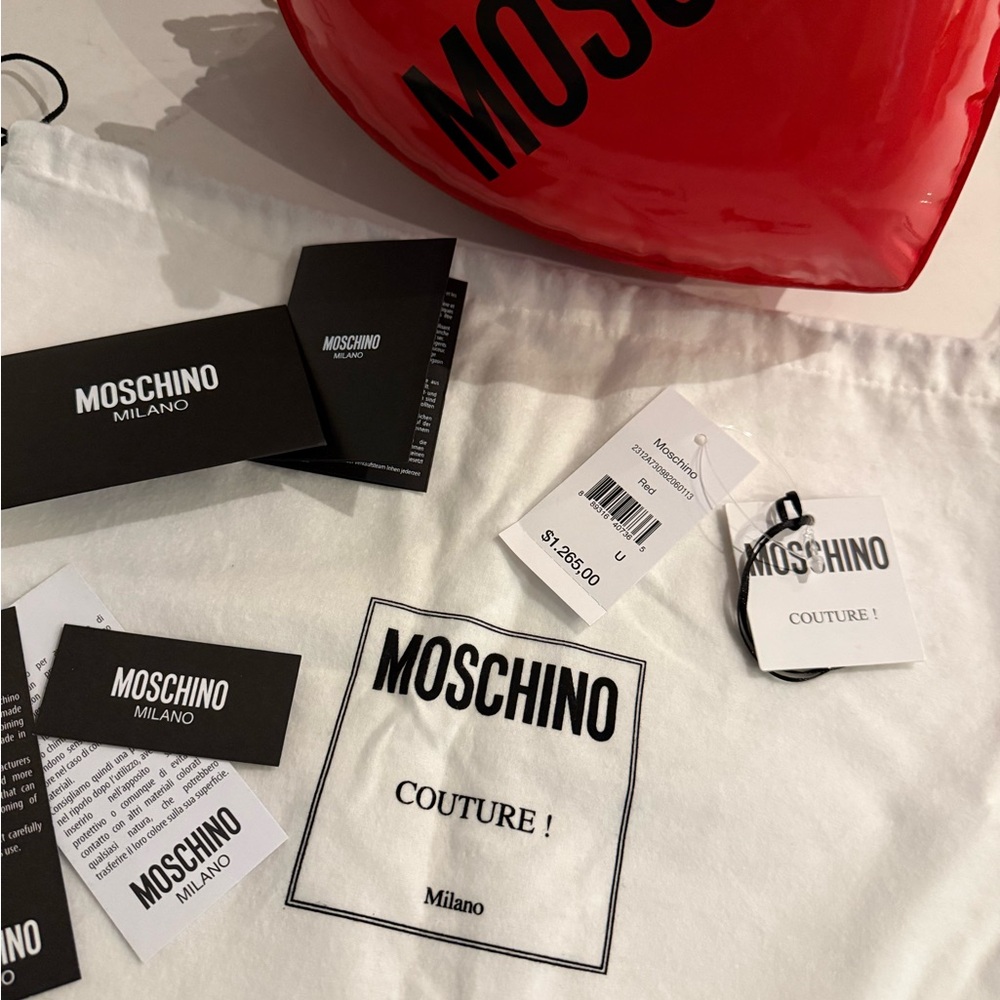 MOSCHINO Heart Shaped Logo Crossbody / Shoulder Bag - Picture 5 of 15